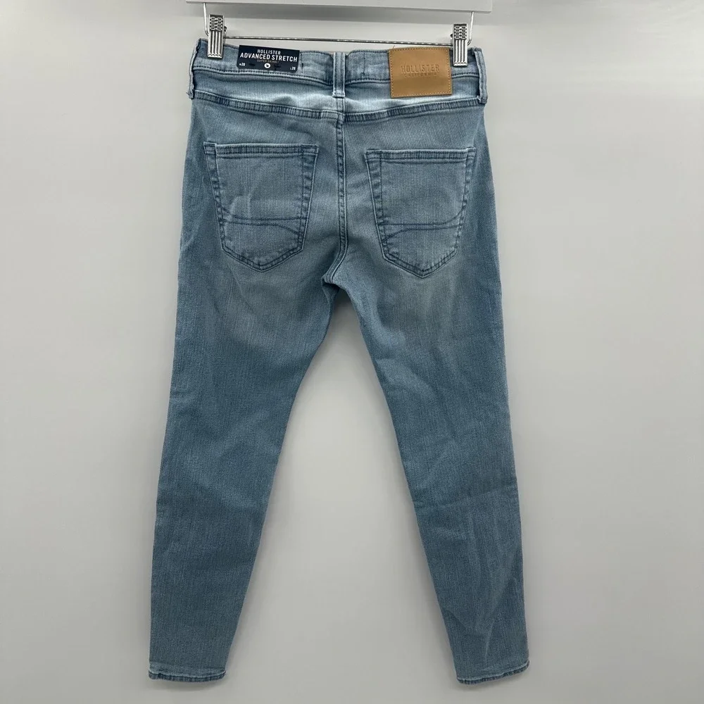 Hollister Advanced‎ Stretch Super Skinny Jeans Light Wash Mens 28x28 NEW NWT